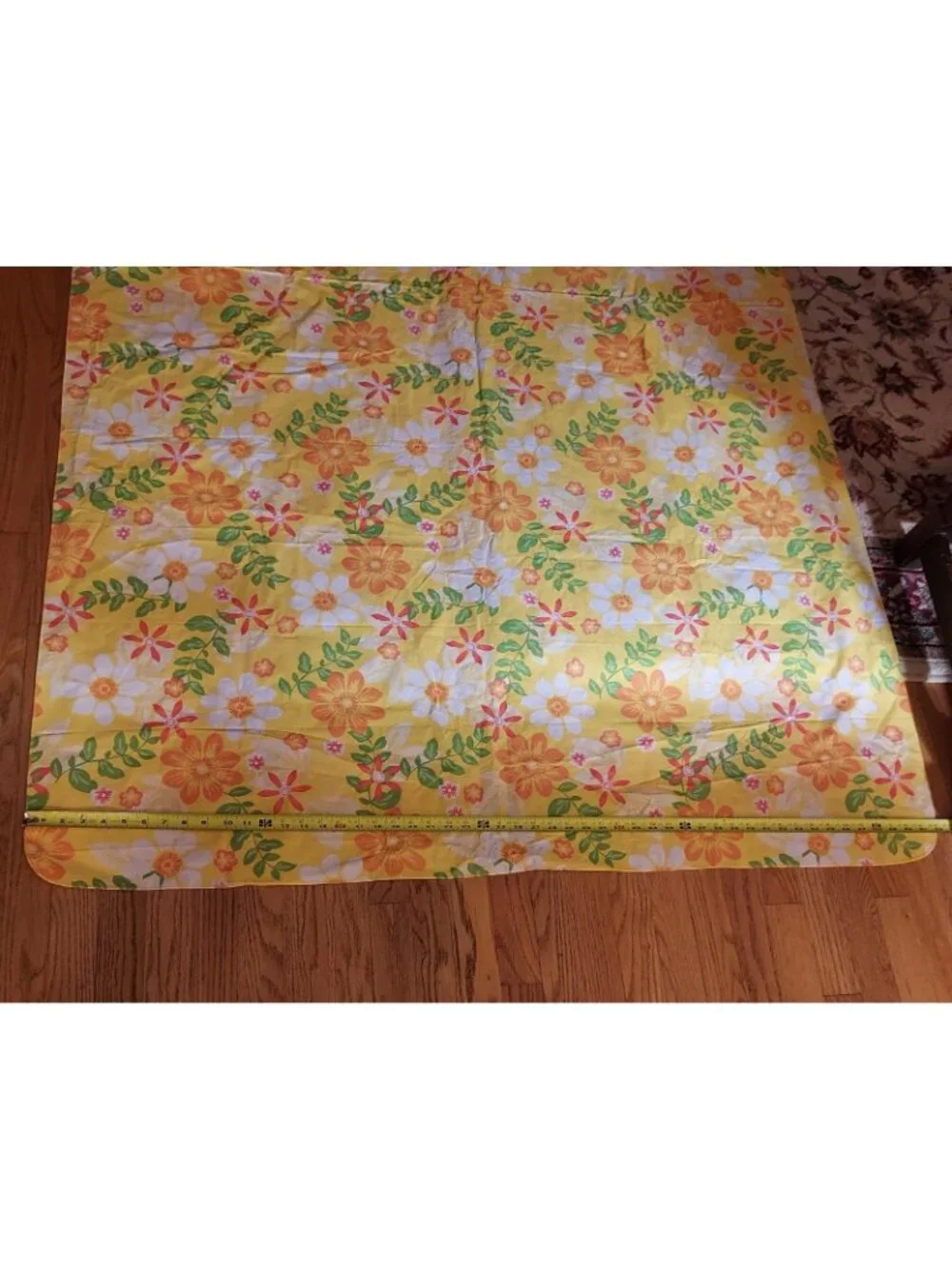 Vinyl Table Cover Vintage 1970s Picnic Flannel Backed 52